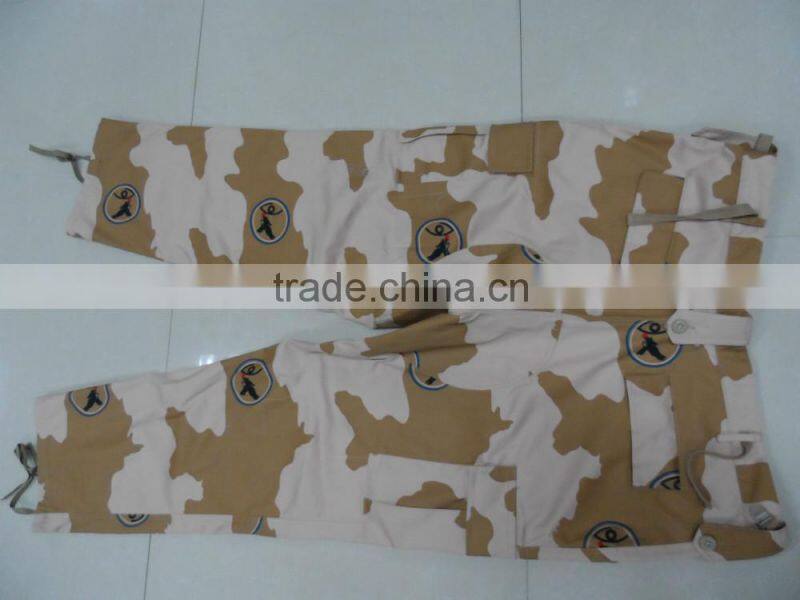 OEM cotton polyester twill desert camouflage USA army battle dress uniform clothing sets