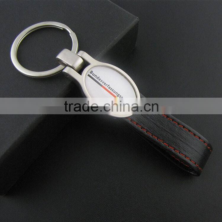 Promotional Souvenirs Custom leather keychain keyring