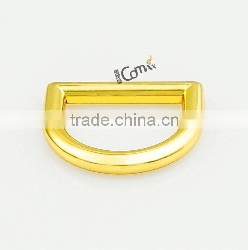 High end gold metal aluminum d-ring for women bag