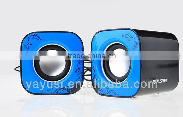 2.0 passive type speaker for computer/mobile phone with vibration membrane at bottom