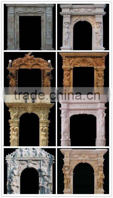 Cheapest Marble Door Surround With Female Statues