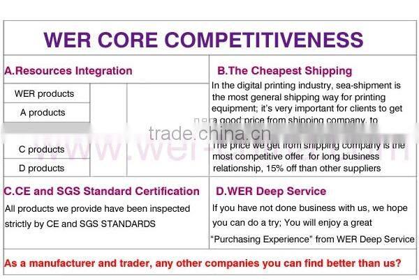 Popular 3.2m WER P3208 heavy duty large format solvent printer, polaris print heads solvent printer