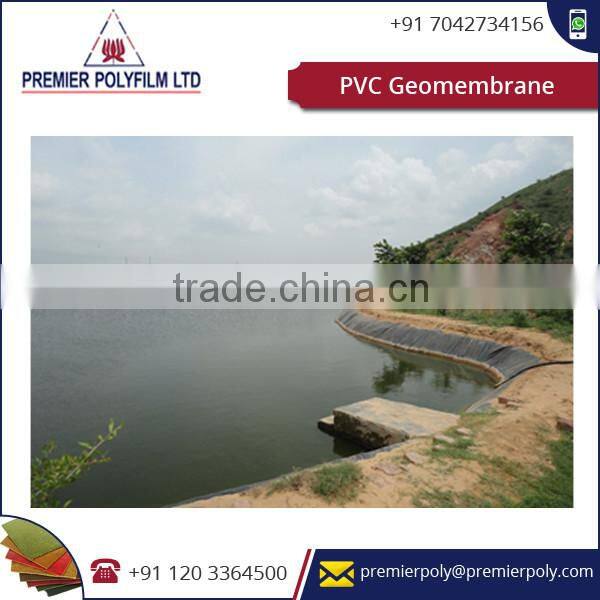 PVC Geomembrane for Artificial Lakes / Ponds, Aqua farming, Irrigation Canals