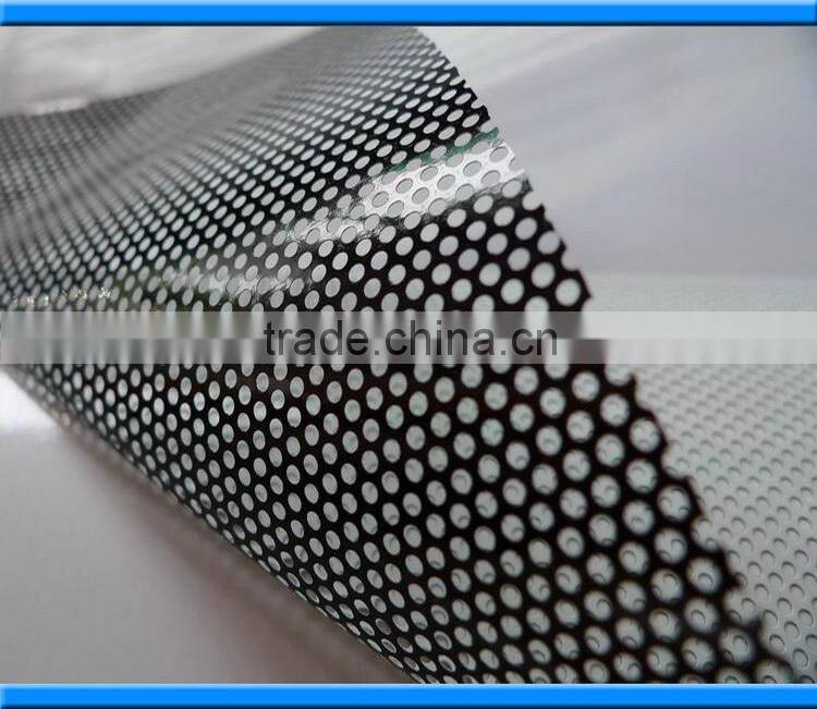 Waterproof window Glass vinyl One Way Vision self-Adehesive, removeble pvc sticker for vehicle advertisements on cars, bus etc.