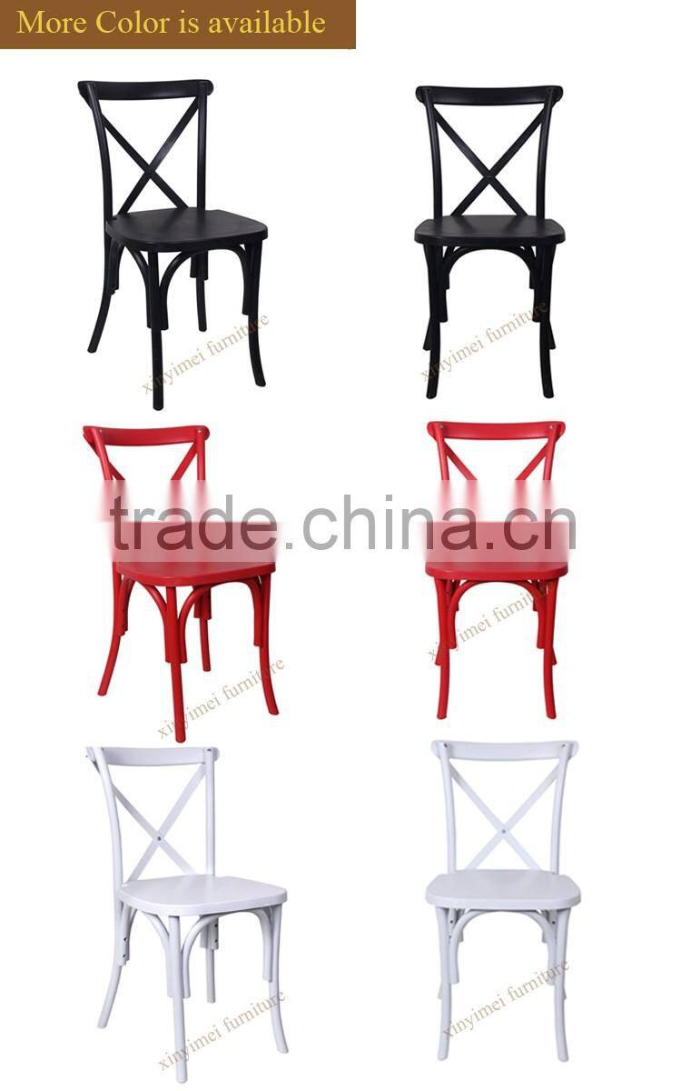 Rental Wedding Hotel Cross Back Chair For Dining