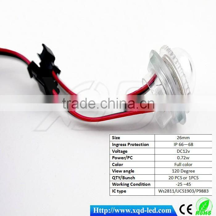 rgb led lights for amusement rides 26mm ws2811 ucs1903 3 smd rgb 5050 chip