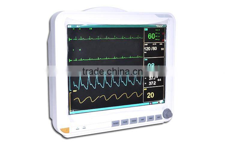 CE&ISO Certified 15 inch 6 Parameter Patient Monitor for adult, pediatrics and neonate hospital equipment