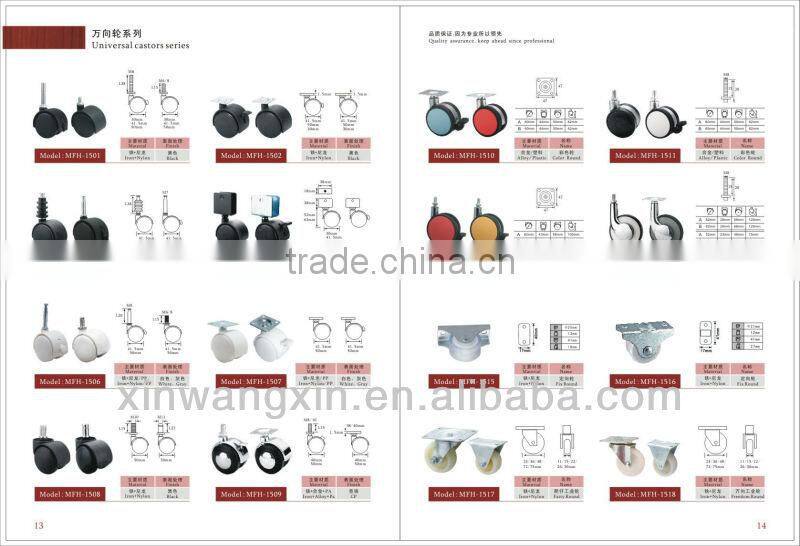 32 PU on nylon push cart caster wheels