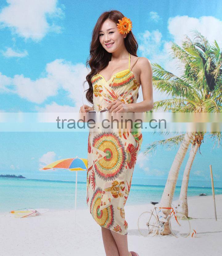 New Sexy Open Back One Piece Wrap Beach Dress Swim Wear Bikini Cover Up Summer Dress Online