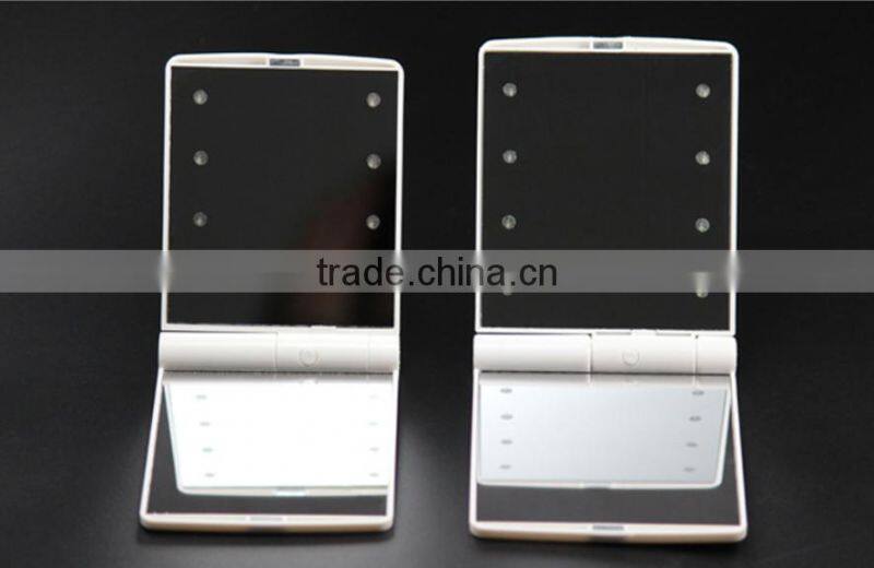 Led Lighted Compact Travel Makeup Mirror