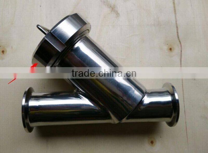 Food Grade Sanitary Stainless Steel ss304 Y Type Strainer/Filter(weld,thread,tri-clamp)