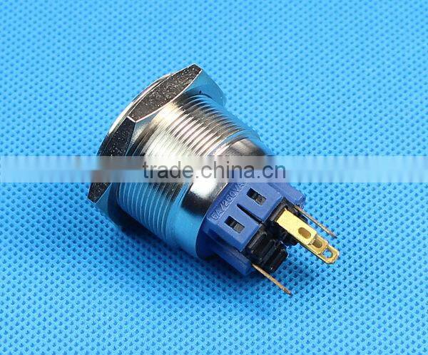 25mm metal waterproof illuminated push switch