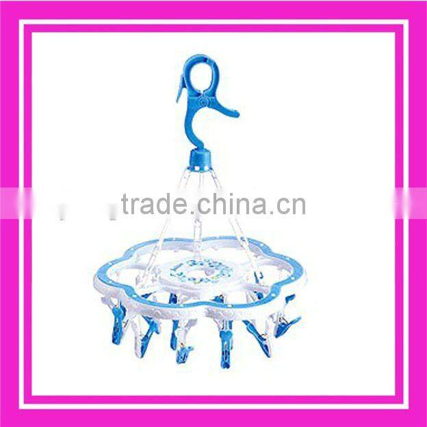 Plastic clothes hanger with clip multifunctional