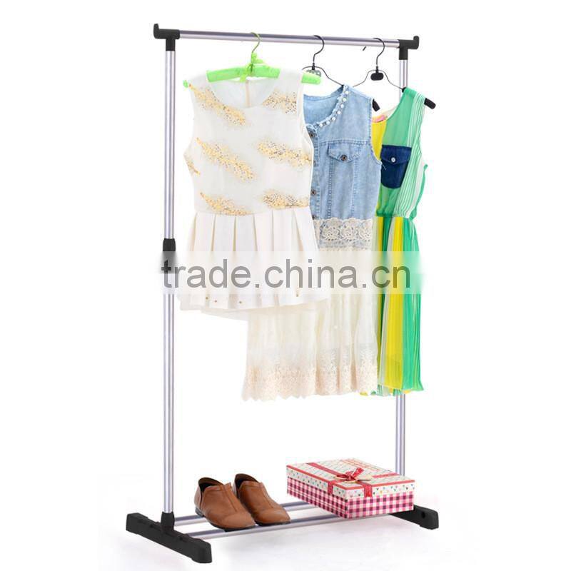 China goods wholesale collapsible standard Mobile Clothes Rack Single Rail