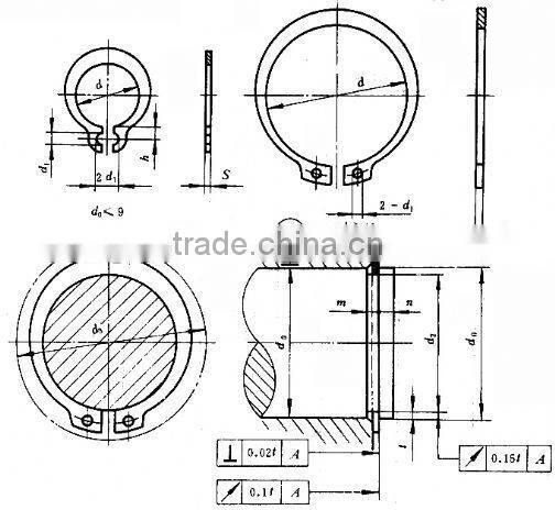 STAINLESS STEEL 201 304 EXTERNAL CIRCLIP