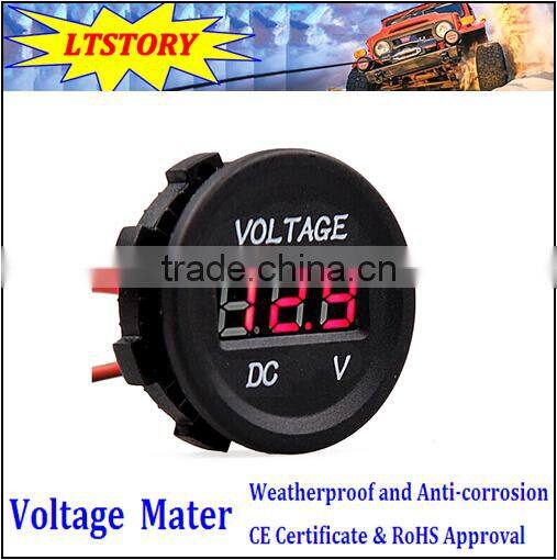 12V Digital DC Voltmeter For Car and Bus