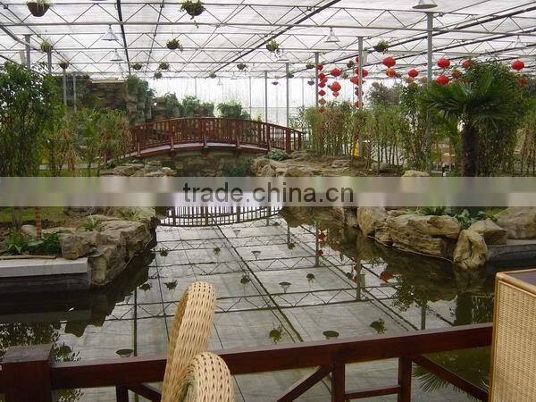 Multi-span greenhouse with greenhouse window opener system