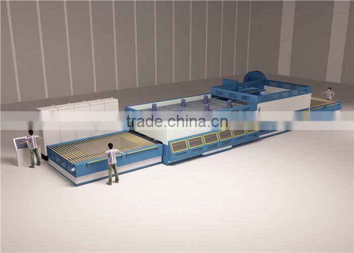 CE&CCC automatic Energy saving jet convection curved/flat tempered glass production line