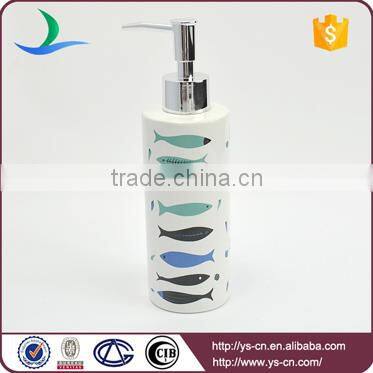 Wholesale 4pcs ceramic different fish bathroom set for children