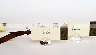 crystal diamond place card holder