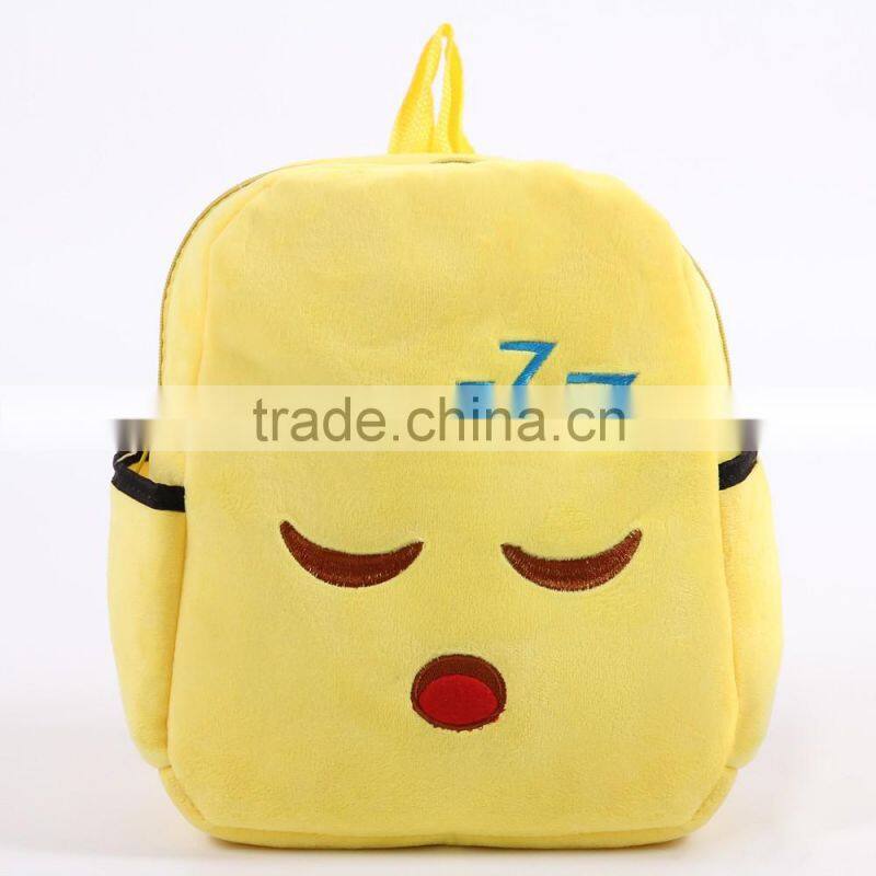 Wholesale New Design Emoji Plush School Bag For Children