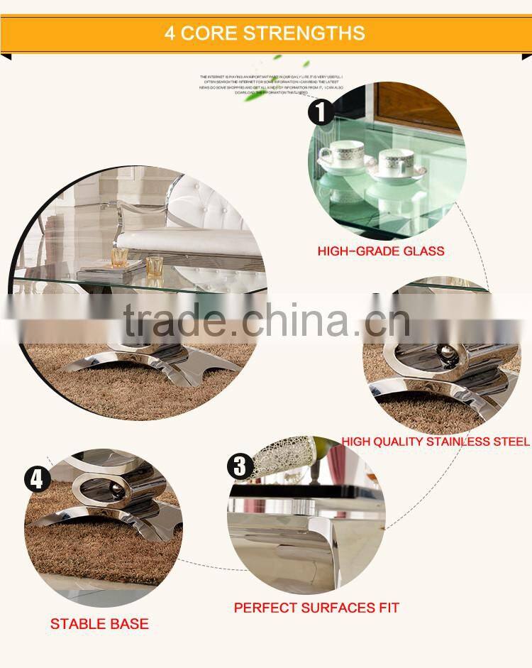 C346 living room furniture modern glass coffee table