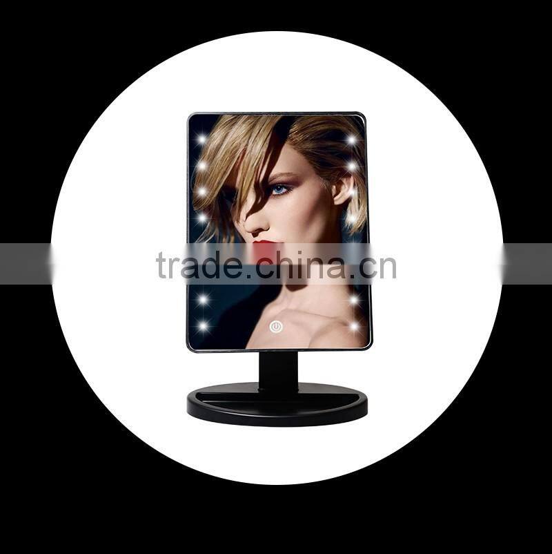 Best selling desktop make up mirror 16 lights beauty led mirror