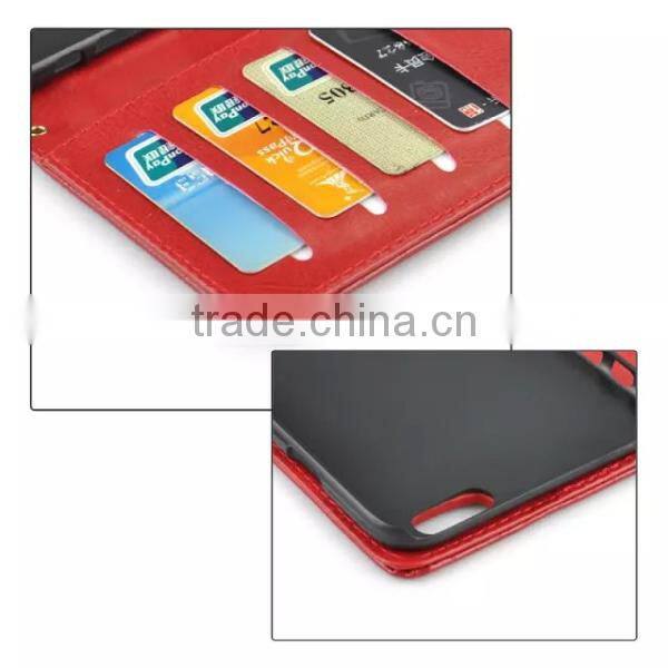 Fashion crocodile pattern leather flip mobile phone case,genuine leather case for iPhone 6 6Plus