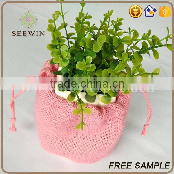 bright colored natural jute wholesale flower pots