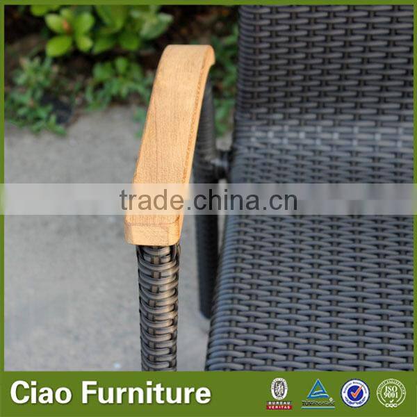 Garden rattan dinner table set 4 chairs