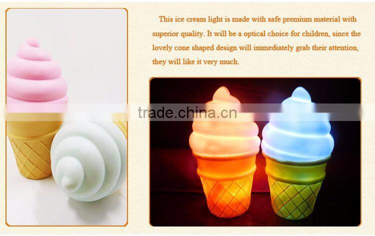 Portable Cute Colorful Ice cream Night Lights for baby Night
