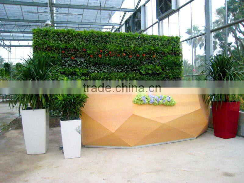 2017 hot sale vertical garden green wall artificial evergreen plant wall