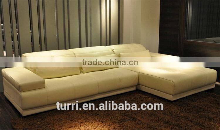 Foshan factory geniune italian leather leisure living room sofa