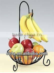 Metal Fruit Basket with Banana Holder