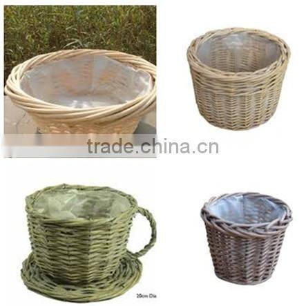 oval wicker firewood & flower carry basket