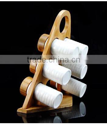 glass spice jar rack set, salt and pepper set, sauces rack set