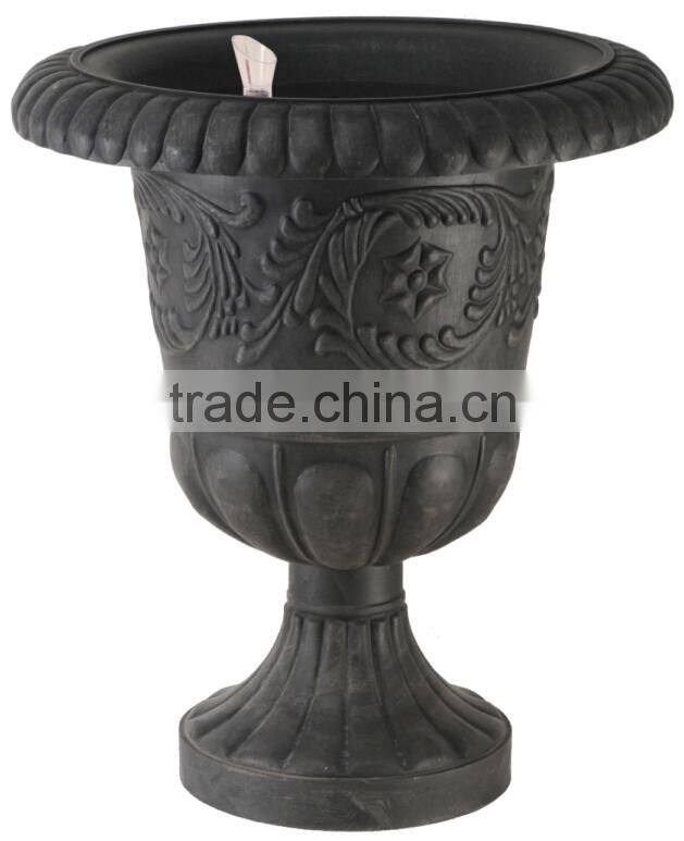 Round Mouth with Wide Edge Flower Pots with Pedestal and Automatical Watering System