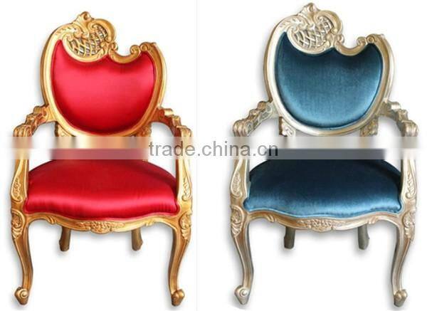 China hot sales antique style wedding chair for bride and groom