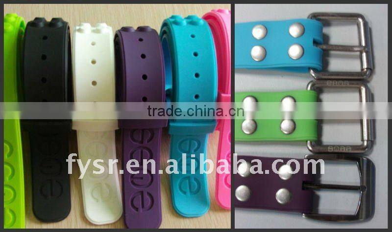 2016 colorful silicone fashion belt for sports