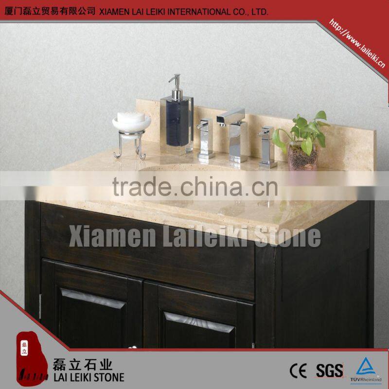 Beige Travertine Marble Bathroom Countertop