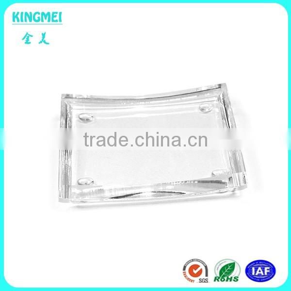 Transparent bathroom use square acrylic towel serving tray