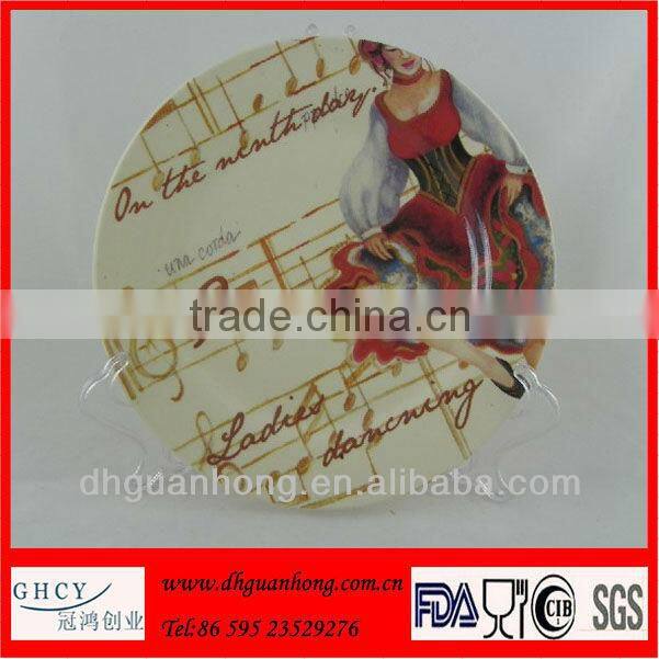 Full Decal 8 Inch Plate of Fruit