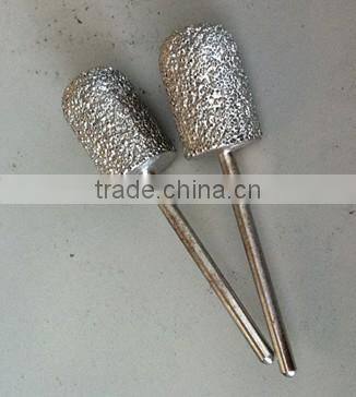 Vacuum brazed diamond mini carving grinding abrasive burrs for stones