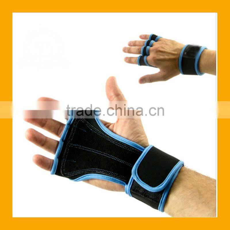 Full Palm Protection Neoprene Grips With Slicone Dots Power Lifting Weight Grips