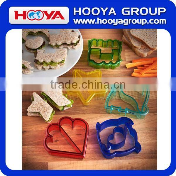 Fun Cake Cookie and Sandwich Cutter Shapes for Kids Set of 5 Dinosaur Dolphin Heart Star and Train