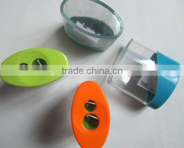 Two hole pencil sharpener