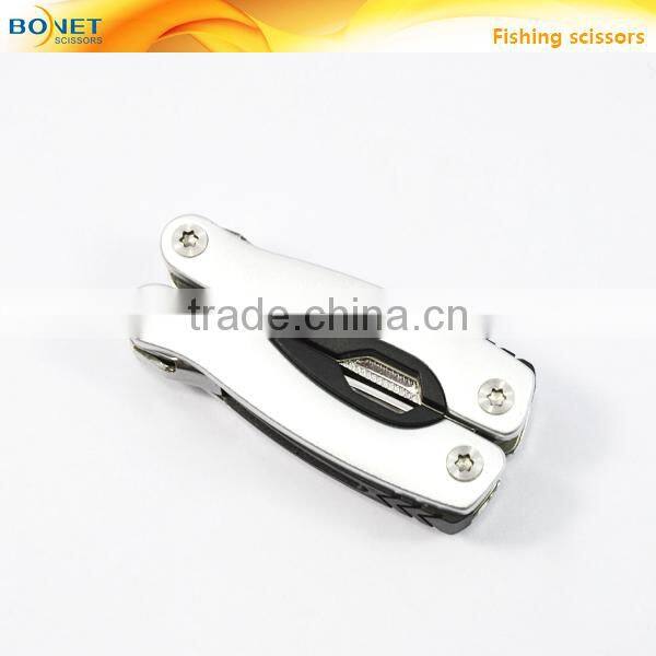 SFI0003B FDA qualified multi purpose Stainless steel folding fly fishing pliers scissor