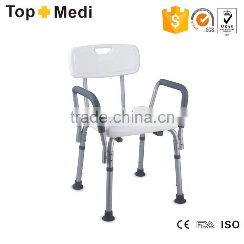 Topmedi hot sales bathroom equipment adjustable aluminum bath bench for elderly