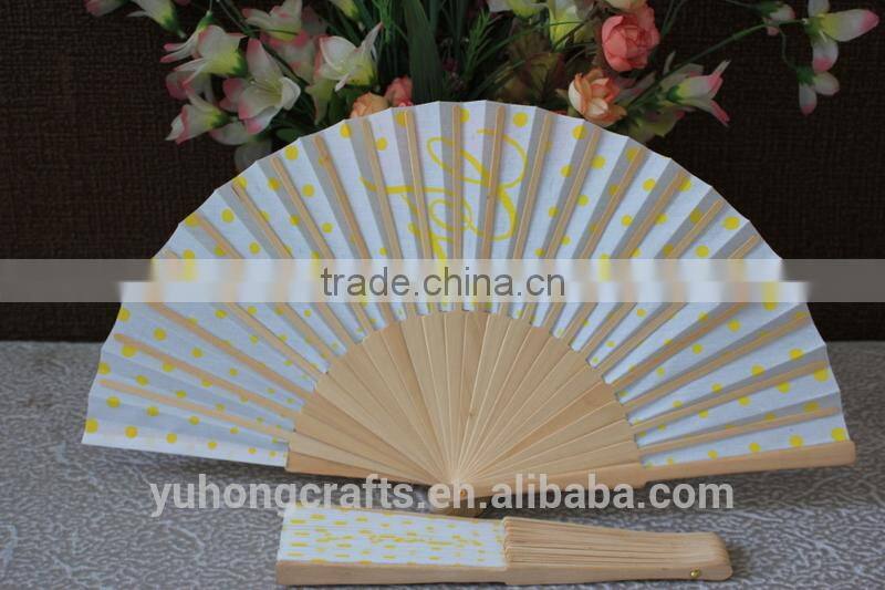 Hand Painted Spanish Wooden Fan Floral Style