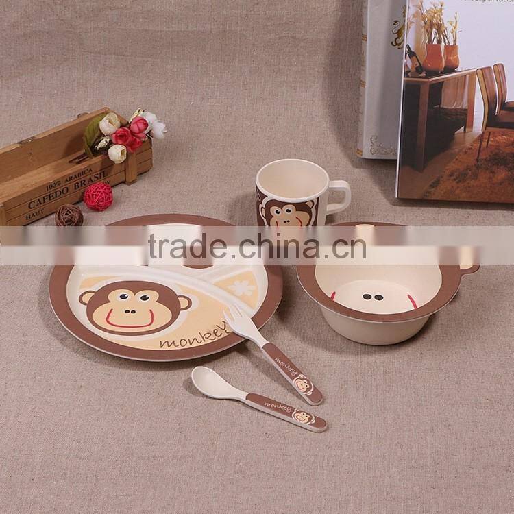 Eco-Friendly Baby Bamboo Fiber Tableware Wholesale Dinnerware Set